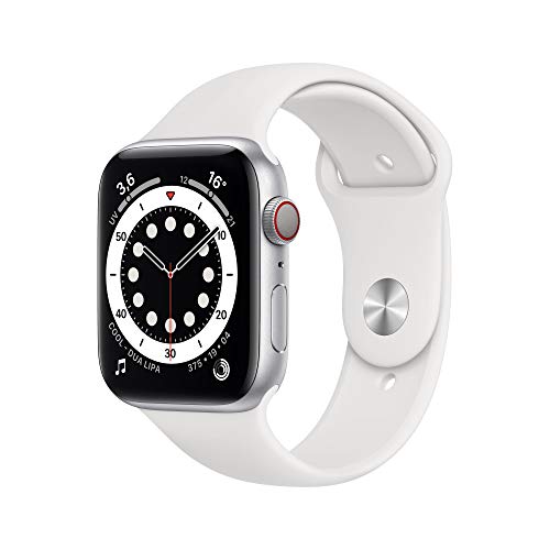 Apple Watch Series 6 (GPS + Cellular, 44 mm) Boîtier en Aluminium Argent,