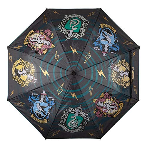 Parapluie officiel de Harry Potter Hogwarts Crests Compact Color Reactive