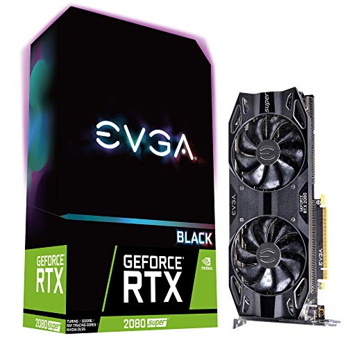 EVGA GeForce RTX 2080 Super Black Gaming, 08G-P4-3081-KR, 8GB GDDR6