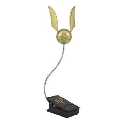 Paladone Golden Snitch Lumi Clip | Lampe de Lecture Pratique sur le Thème Harry Potter | Double Alimentation par piles ou USB Doré
