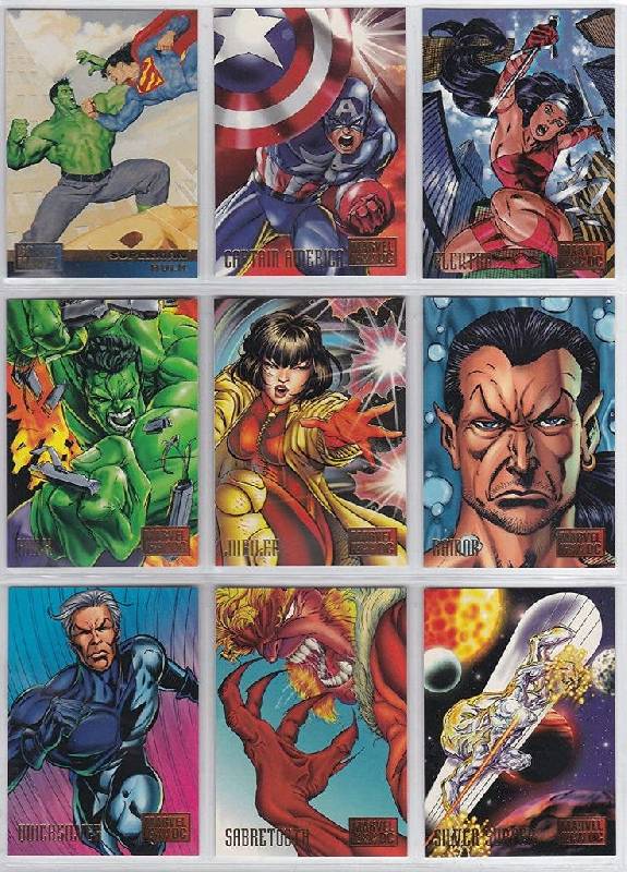 Marvel contre les cartes à collectionner de DC